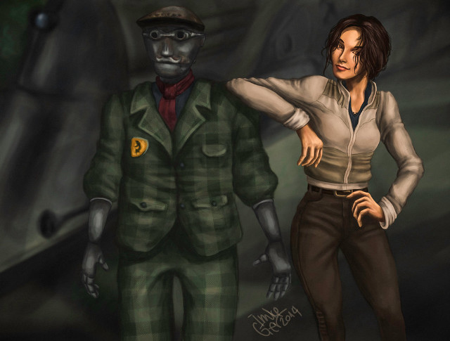 Man woman cave suit tie free wallpaper for desktop - medium preview image