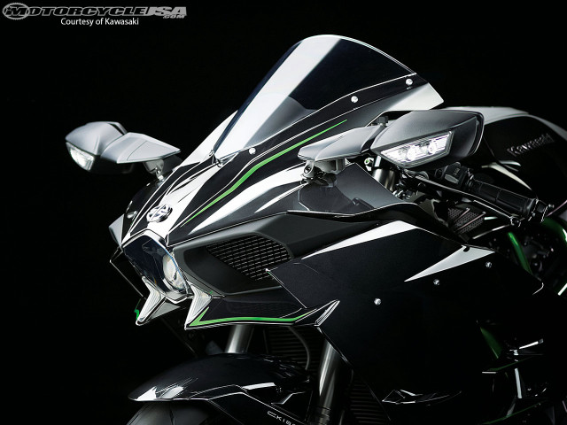 Motorcycle black background green stripe #2 free wallpaper for desktop - medium preview image