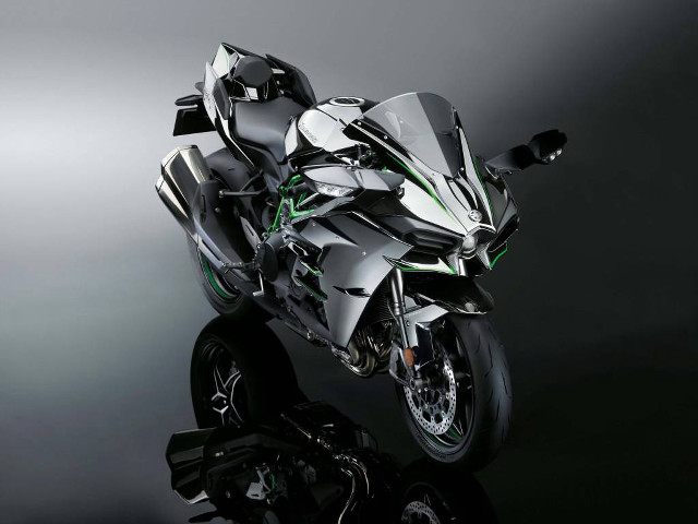 Futuristic motorcycle studio black background free wallpaper for desktop - medium preview image