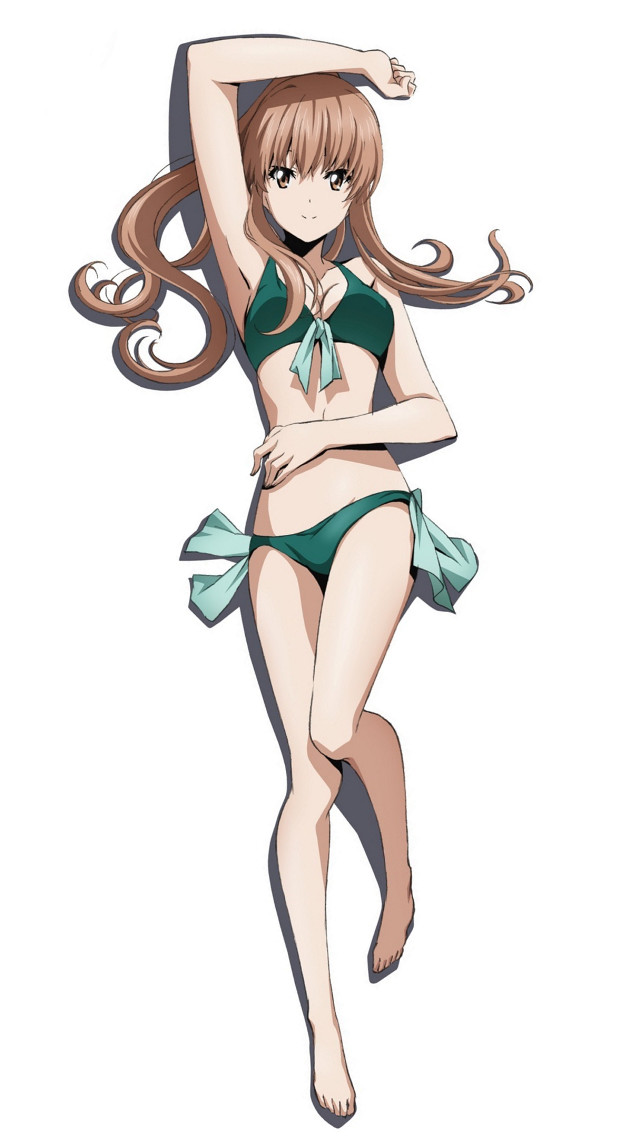 Eizan kikukawa green bikini standing free wallpaper for mobile - medium preview image