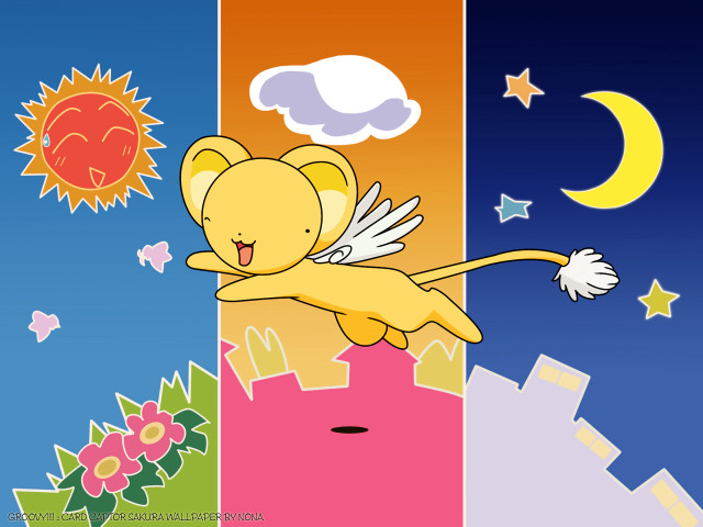 Yellow angel flying city stars free wallpaper for desktop - medium preview image