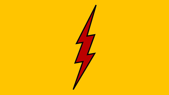 Red yellow lightning bolt yellow free wallpaper for desktop - medium preview image