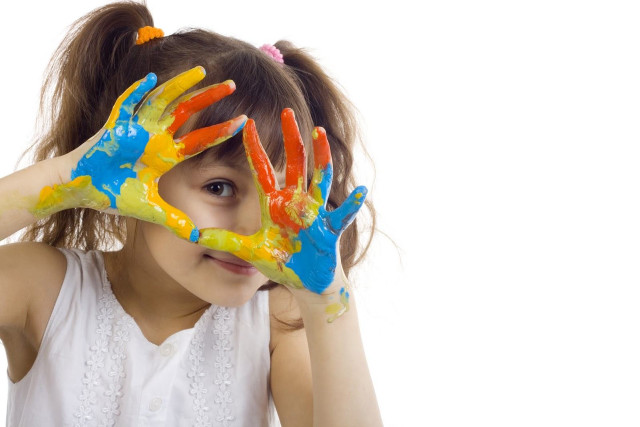 Little girl hands face covered free wallpaper for desktop - medium preview image