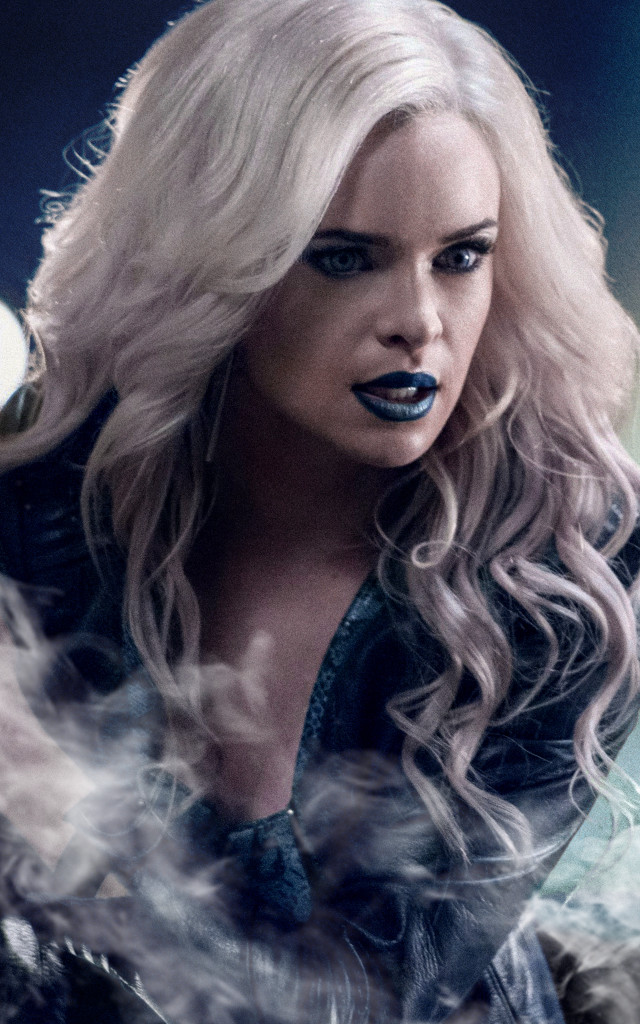 Blonde woman blue makeup smoking free wallpaper for mobile - medium preview image