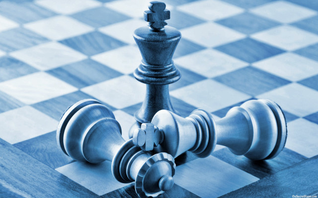 Chess board metal king on free wallpaper for desktop - medium preview image