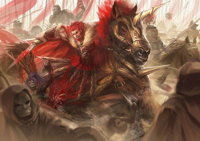 Man horse sword demon ride free wallpaper for desktop - medium preview image