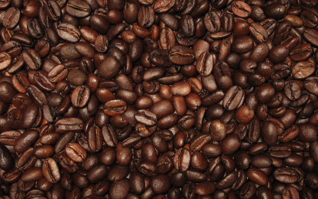 Coffee beans brown background white free wallpaper for desktop - medium preview image