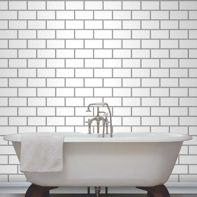White bathtub brick wall wooden free wallpaper for tablet - medium preview image