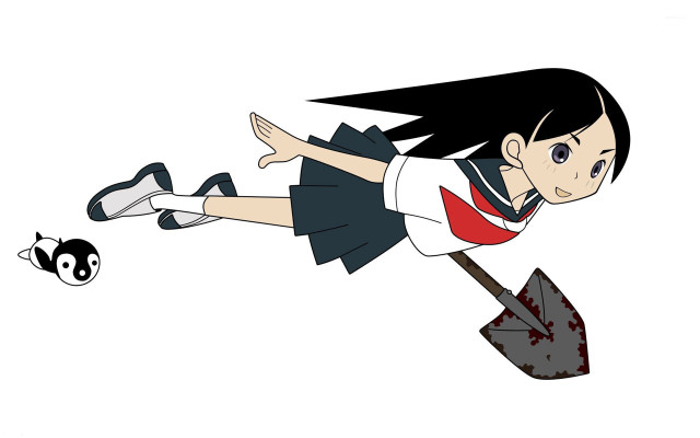 Girl black hair red shirt free wallpaper for desktop - medium preview image