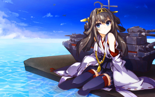 Woman sitting water gun paper free wallpaper for desktop - medium preview image