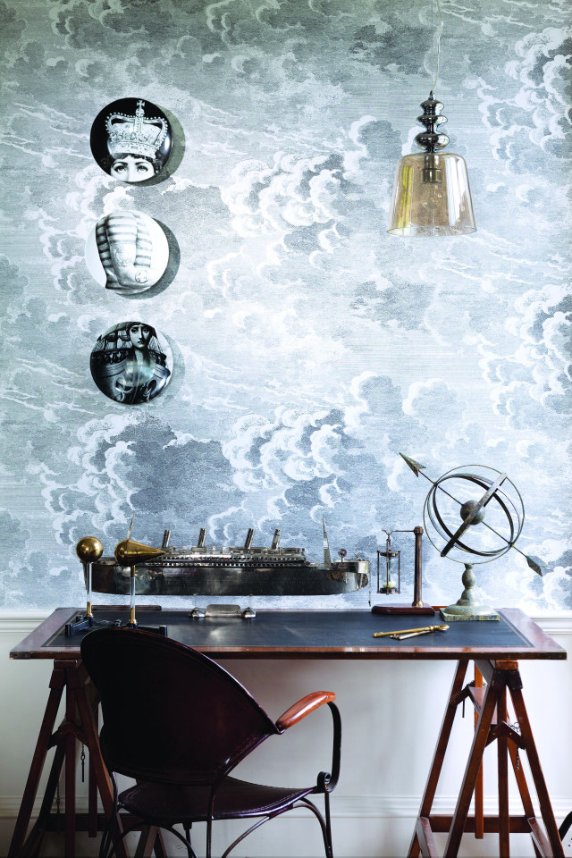 Desk typewriter lamp wall painting free wallpaper for mobile - medium preview image