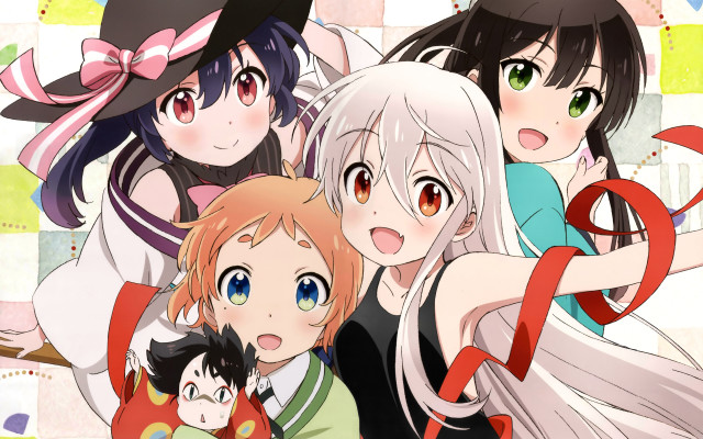 Anime girls hats bows arms free wallpaper for desktop - medium preview image