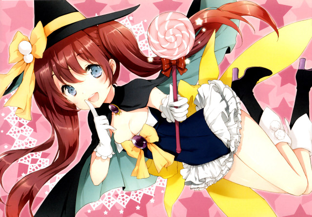 Girl costume lollipop holding hands free wallpaper for desktop - medium preview image