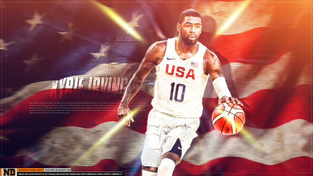 Man holding basketball american flag free wallpaper for desktop - medium preview image