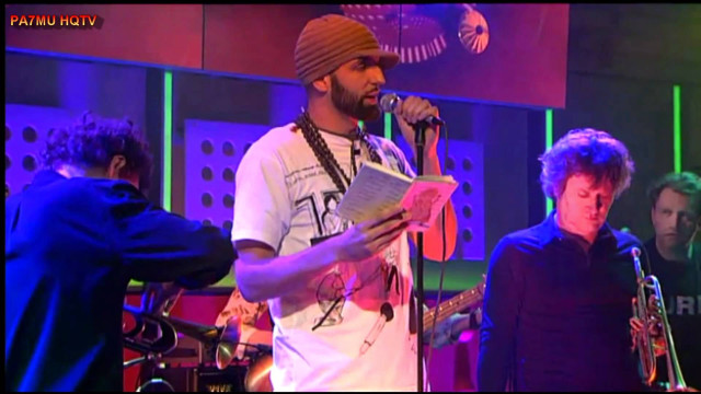 Man microphone paper band member free wallpaper for desktop - medium preview image