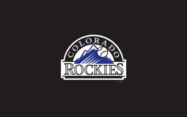 Colorado rockies baseball logo black free wallpaper for desktop - medium preview image