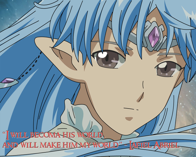 Blue hair anime character quote free wallpaper for desktop - medium preview image