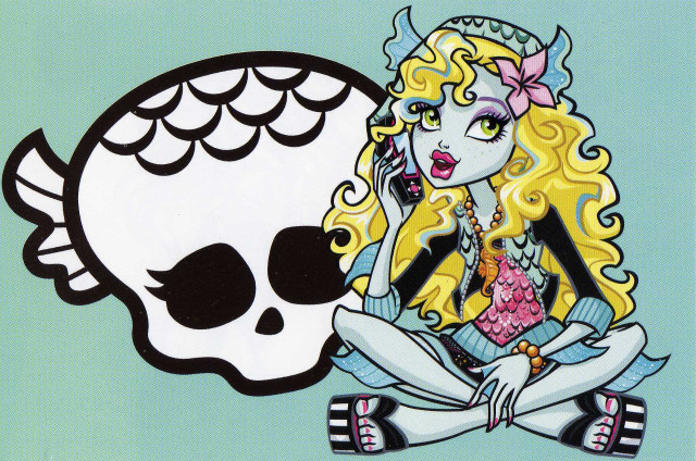 Girl skull crown cartoon sitting free wallpaper for desktop - medium preview image