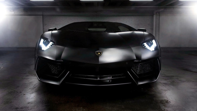 Black sports car parking garage #3 free wallpaper for desktop - medium preview image