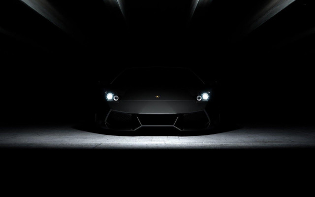 Black sports car dark room #13 free wallpaper for desktop - medium preview image