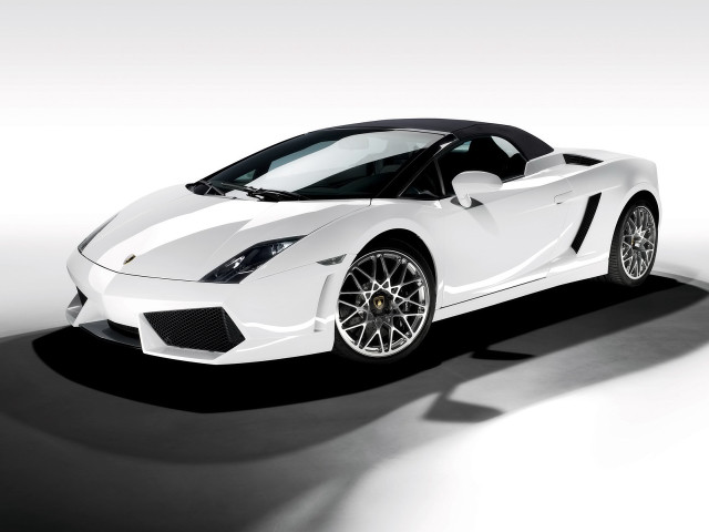 White sports car studio shadow free wallpaper for desktop - medium preview image