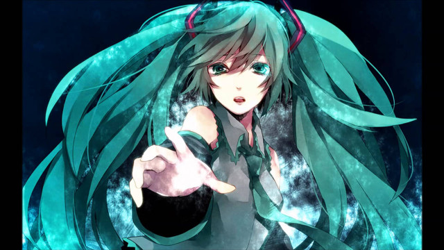 Girl long hair pointing demon free wallpaper for desktop - medium preview image