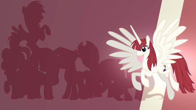 Red white pony wings shadow free wallpaper for desktop - medium preview image