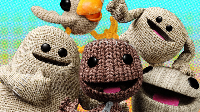 Knitted toys with faces and free wallpaper for desktop - medium preview image
