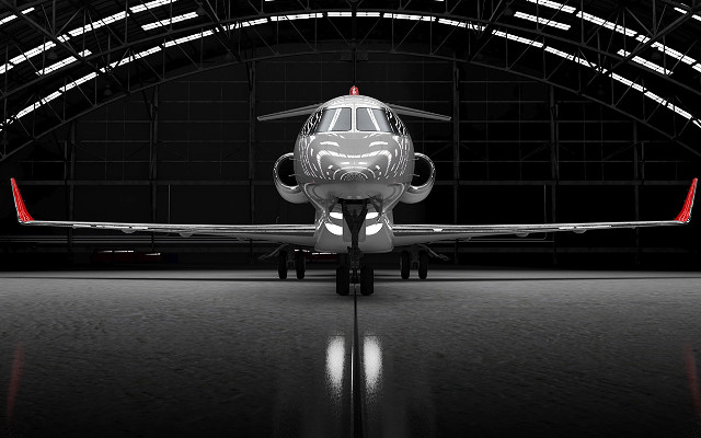 Small airplane hangar black background free wallpaper for desktop - medium preview image