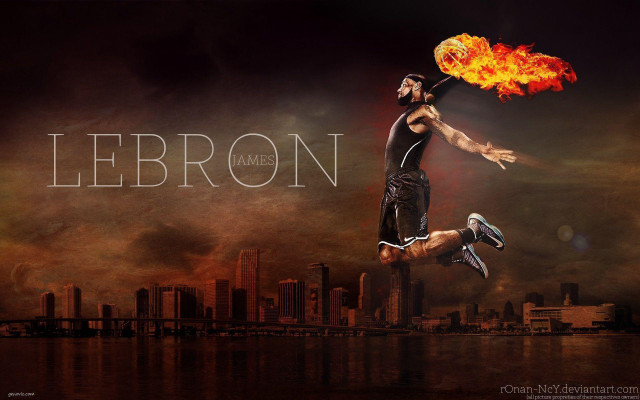 Man jumping fireball hand leron #2 free wallpaper for desktop - medium preview image