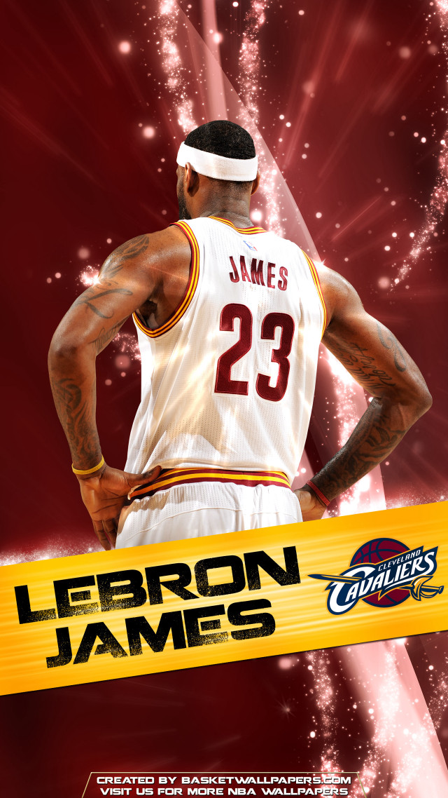 Lebron james poster red background free wallpaper for mobile - medium preview image