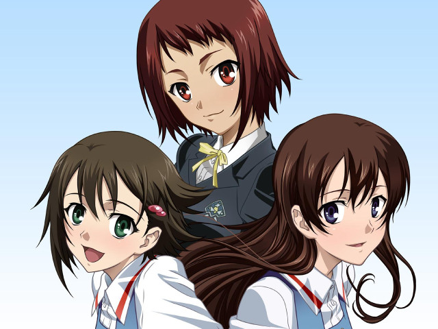 Anime girls long hair blue #40 free wallpaper for desktop - medium preview image