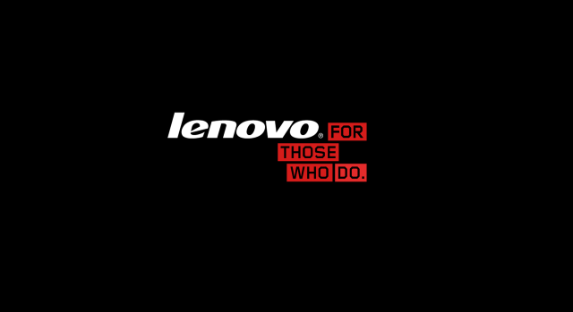 Black background lenovo logo computer free wallpaper for desktop - medium preview image
