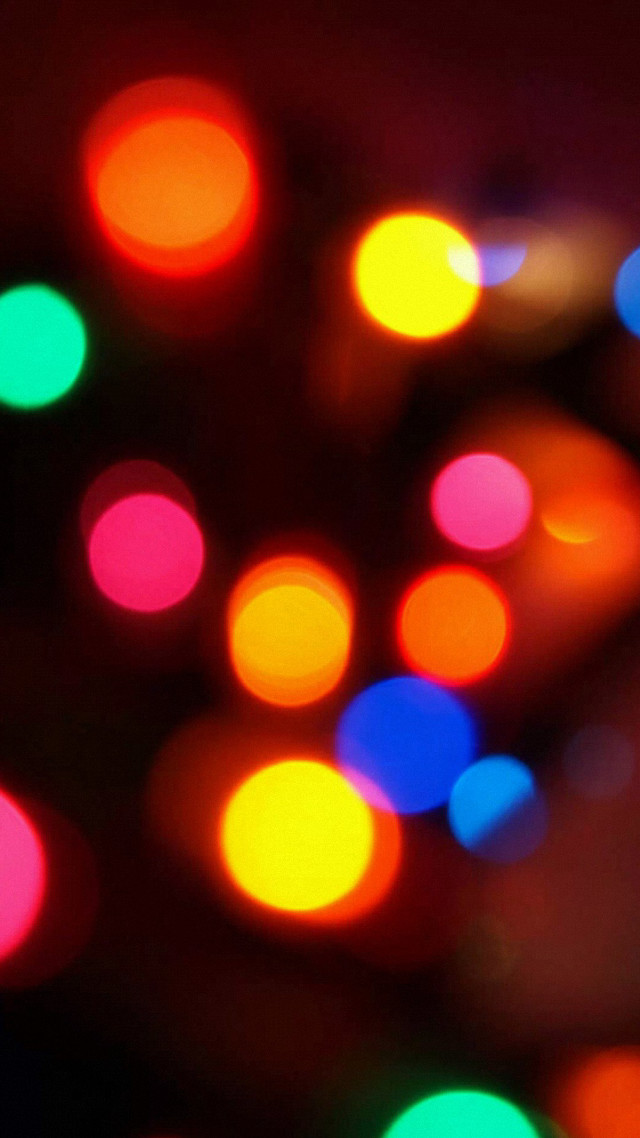 Blurry lights dark background bokeh free wallpaper for mobile - medium preview image