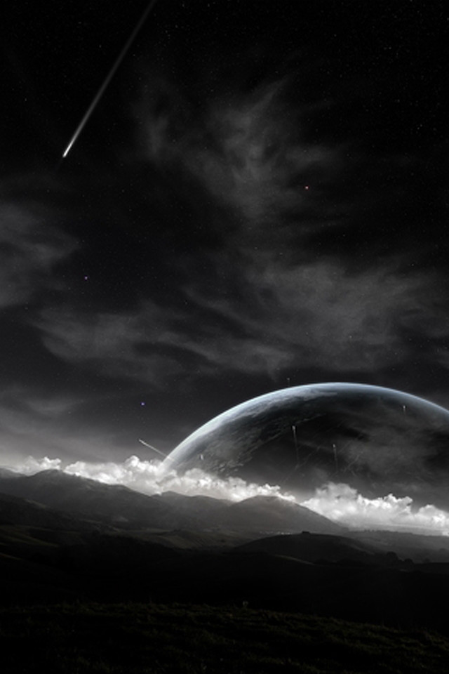 Distant space astronaut moon galaxy free wallpaper for mobile - medium preview image