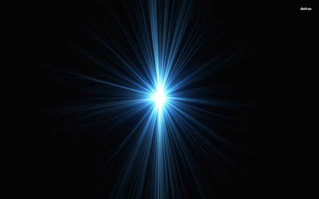 Bright blue star dark sky free wallpaper for desktop - medium preview image