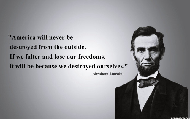 Abraham lincoln quote president united free wallpaper for desktop - medium preview image