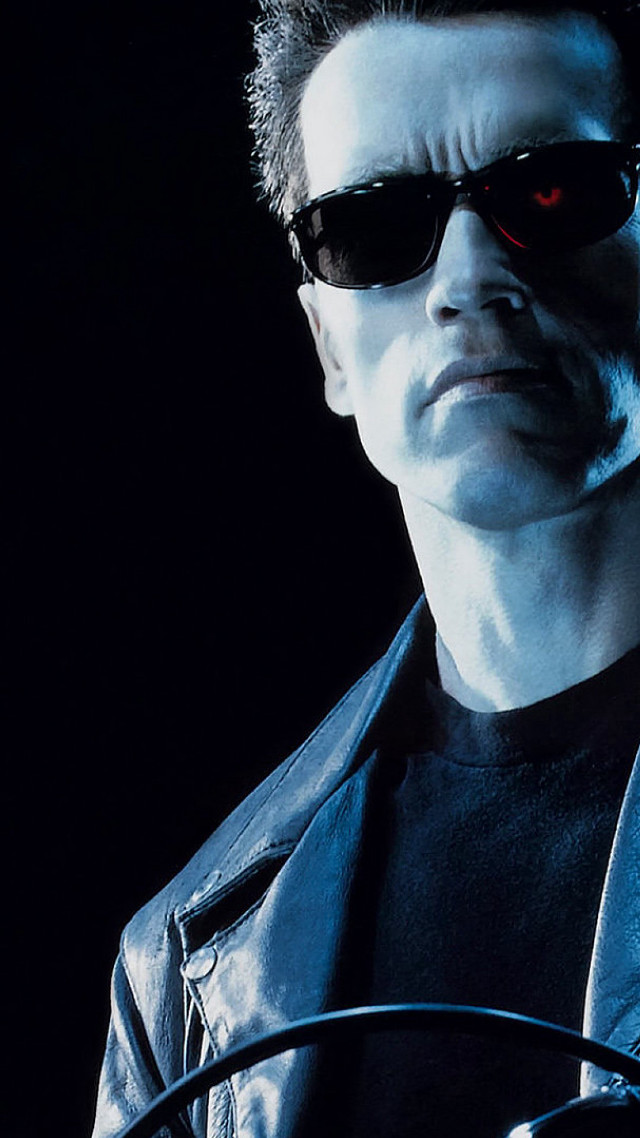 Man leather jacket sunglasses steering free wallpaper for mobile - medium preview image