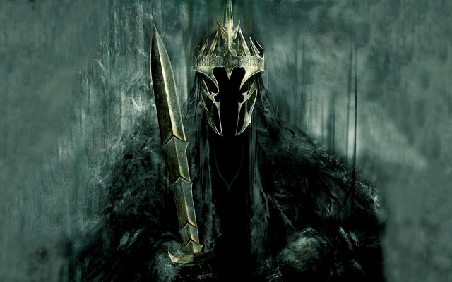 Man black suit sword helmet free wallpaper for desktop - medium preview image