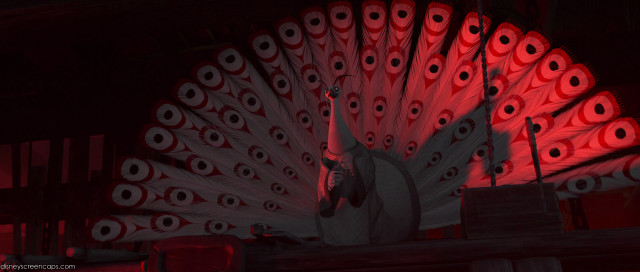 Large red white peacock tail free wallpaper for desktop - medium preview image