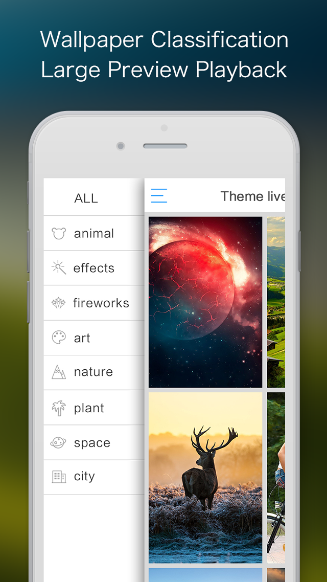 Cellphone deer planet night sky free wallpaper for mobile - medium preview image
