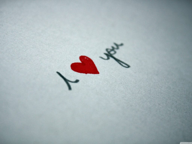 Heart paper iloveyou love conceptual free wallpaper for desktop - medium preview image