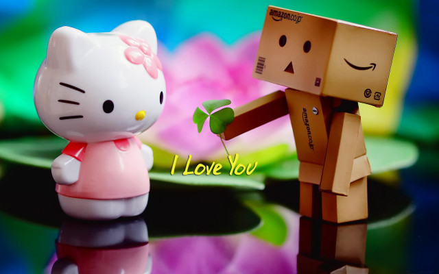 Hello kitty lego man flower free wallpaper for desktop - medium preview image