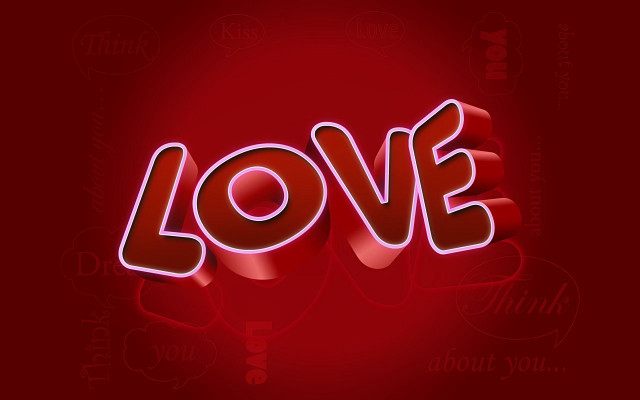 Red neon sign love red free wallpaper for desktop - medium preview image