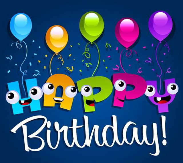 Happy birthday card balloons confetti free wallpaper for tablet - medium preview image