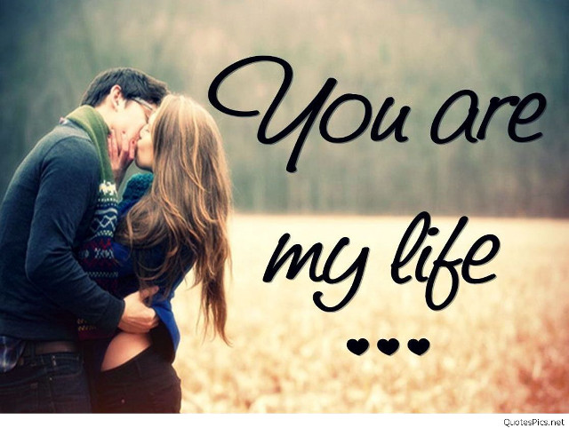 Couple kissing field message written free wallpaper for desktop - medium preview image