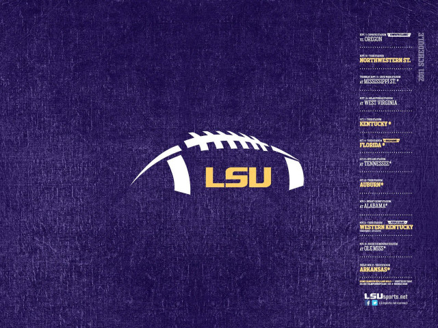 Purple yellow football lsu cover #2 free wallpaper for desktop - medium preview image