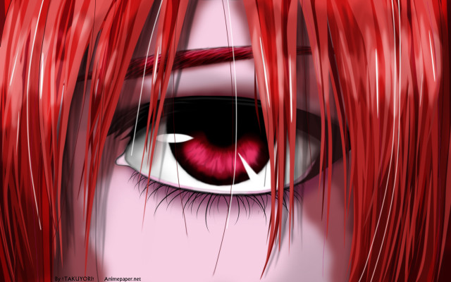 Red hair eye gothic anime free wallpaper for desktop - medium preview image