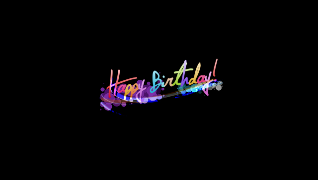 Happy birthday sign colorful lights free wallpaper for desktop - medium preview image