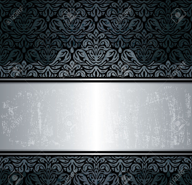 Black silver background silver ribbon free wallpaper for tablet - medium preview image